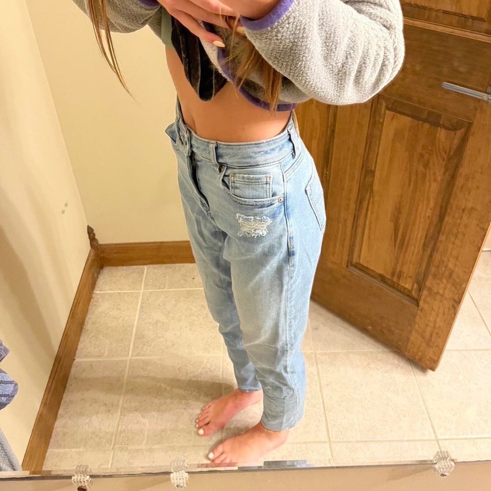 American Eagle Blue Mom Jeans